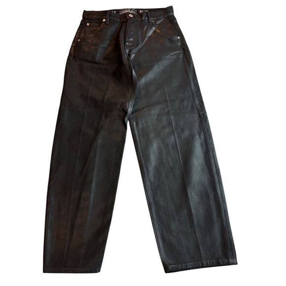 NWOT Daily Blue MANTRA Barrel Jeans Black Coated Denim Adriano Goldschmied 26 - Picture 1 of 5